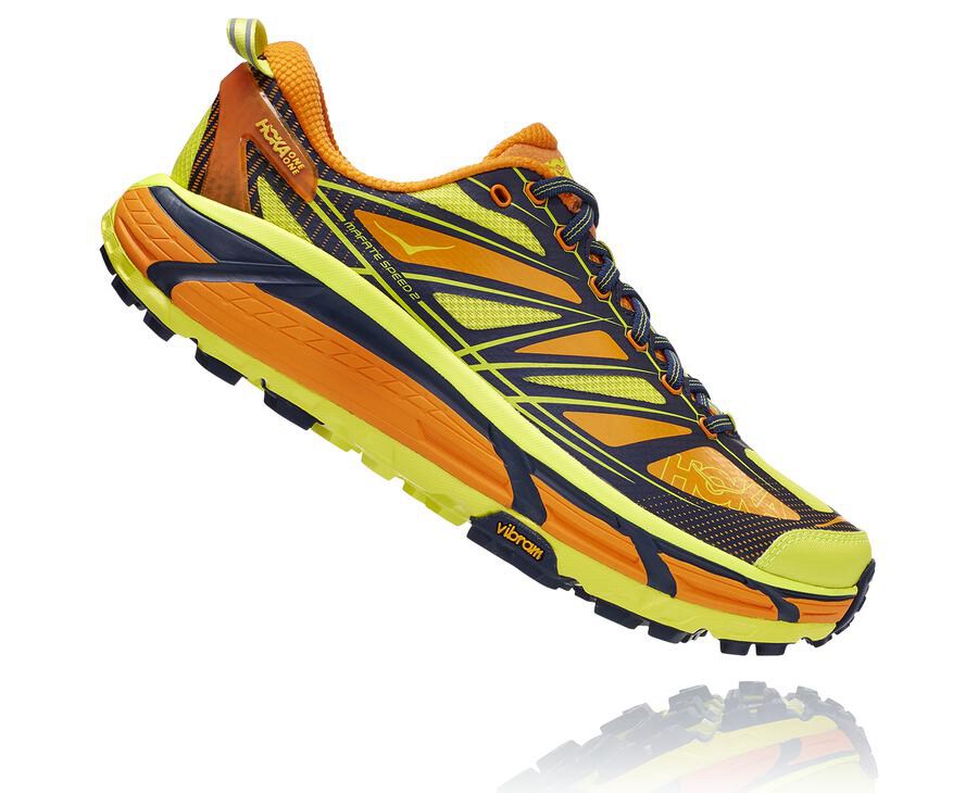 Hoka Australia One One Mafate Speed 2 - Mens Trail Shoes Light Gold/Rose - BMICQ-1357